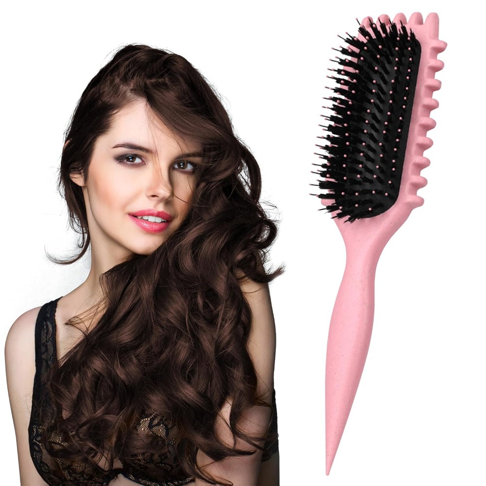 1 Uds. Cepillo de estilismo de definición de cabello rizado, cepillo de pelo para eliminación de arrugas, peine de pelo rizado húmedo enredado, herramienta de estilismo para cabello rizado