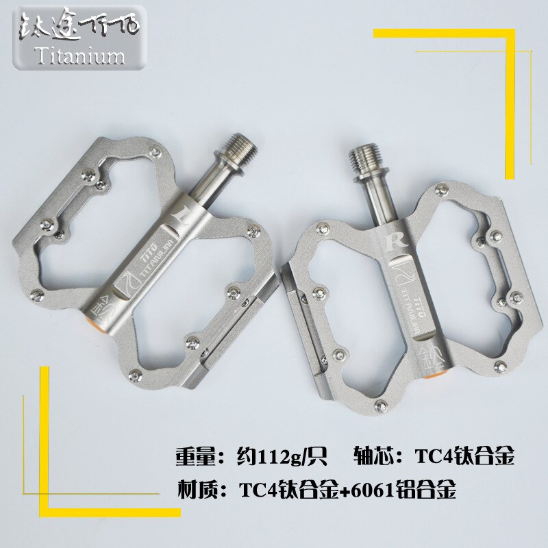 Way TiTo – pédales ultra-légères en alliage de titane, pour vtt, 3 Palin, 224 g/paire