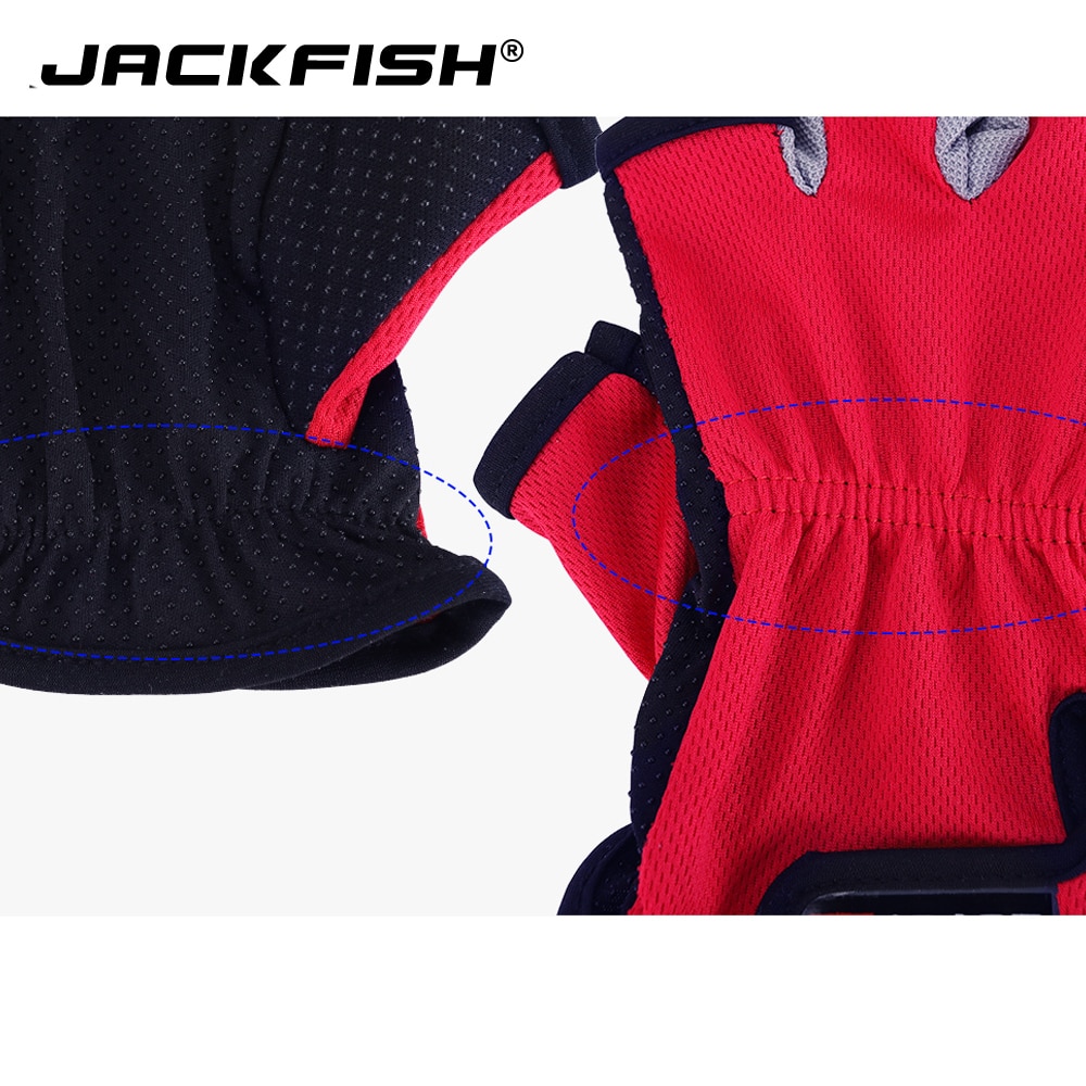Guante de pesca antideslizante JACKFISH, guantes de corte Tres dedos transpirables para pesca, ciclismo, escalada, equipo deportivo al aire libre