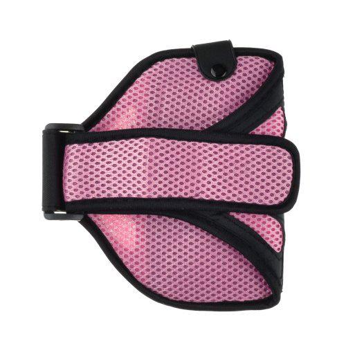 Metermal zwart / roze verstelbare stoffen netarmband voor samsung galaxy  s4 /  samsung galaxy note 2 /  samsung galaxy note 3