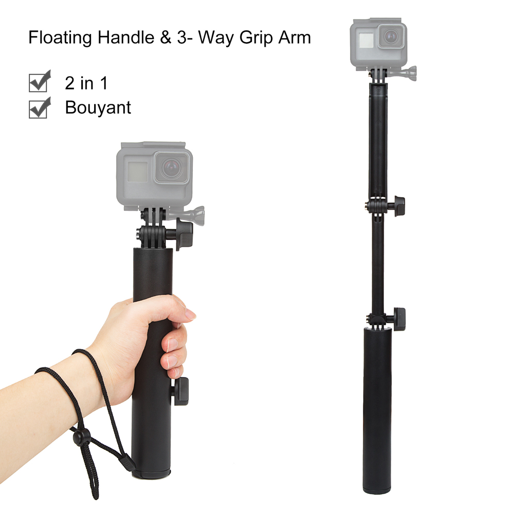 Schieten 3 Manier Grip Monopod Selfie Stick Voor Gopro Hero 8 7 5 Zwart Xiaomi Yi 4K Dji Osmo sjcam Sj8 Eken Go Pro Hero 7 Accessoires