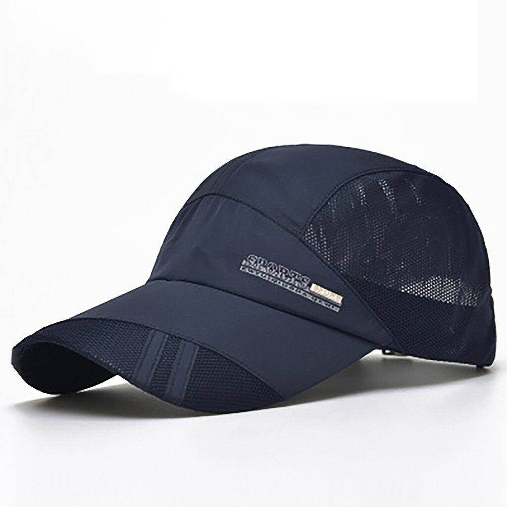 JAYCOSIN Baseball Cap For Women Men Summer Ponytail Messy Buns Trucker Plain Baseball Visor Cap Unisex Snapback Hat: Navy 
