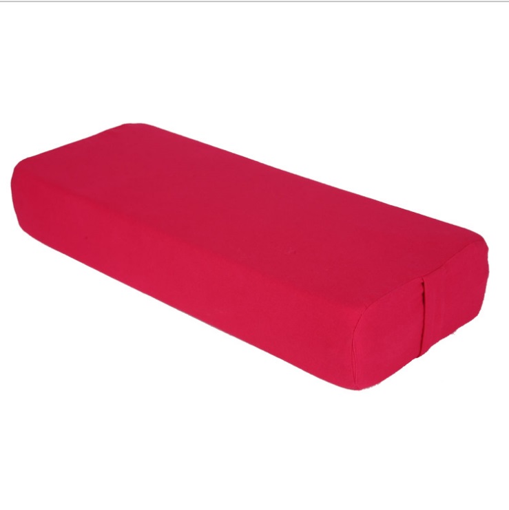 Vierkante Yoga Bolster Kussen Ondersteunende Bolster Body Kussen Meditatie Kussen Met Handvat Slaap Kussen Yoga Accessoires: Rood