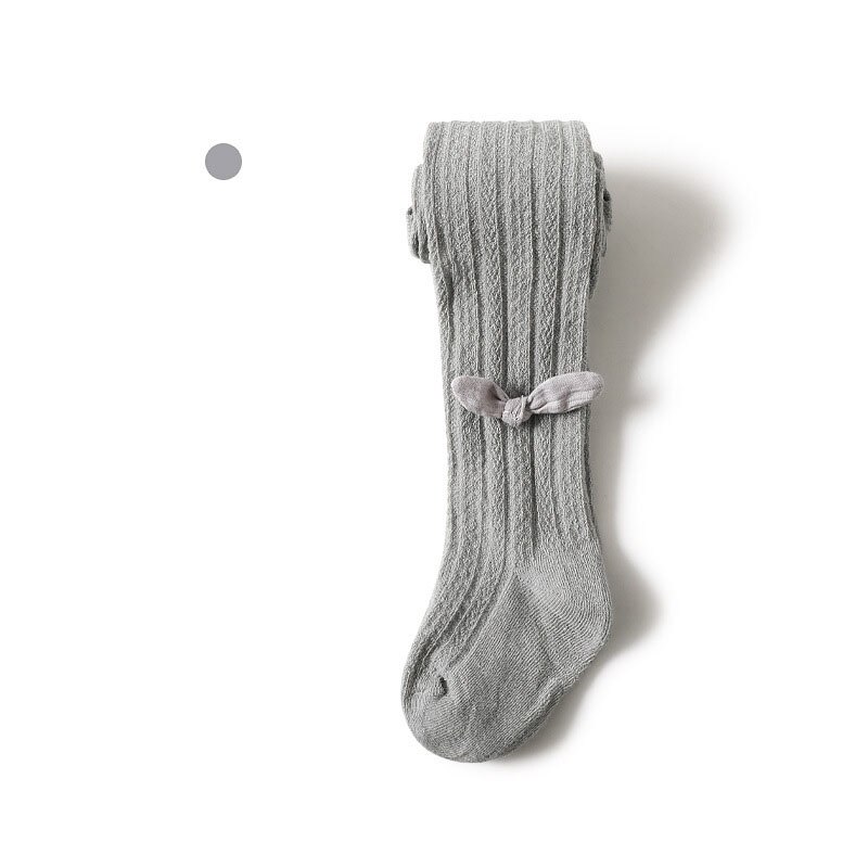 Summer Mesh Baby Girls Tights Cute Bow Kids Pantyhose Thin Breathable Solid Color Infant Toddler Kids Stockings Baby Clothes: Gray