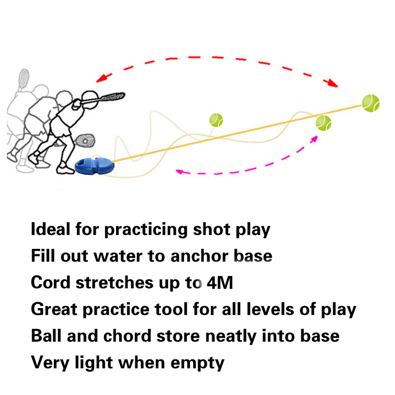 Zware Tennis Training Tool Oefening Tennisbal Sport Zelf-Studie Rebound Bal Met Tennis Trainer Plint Sparring Apparaat