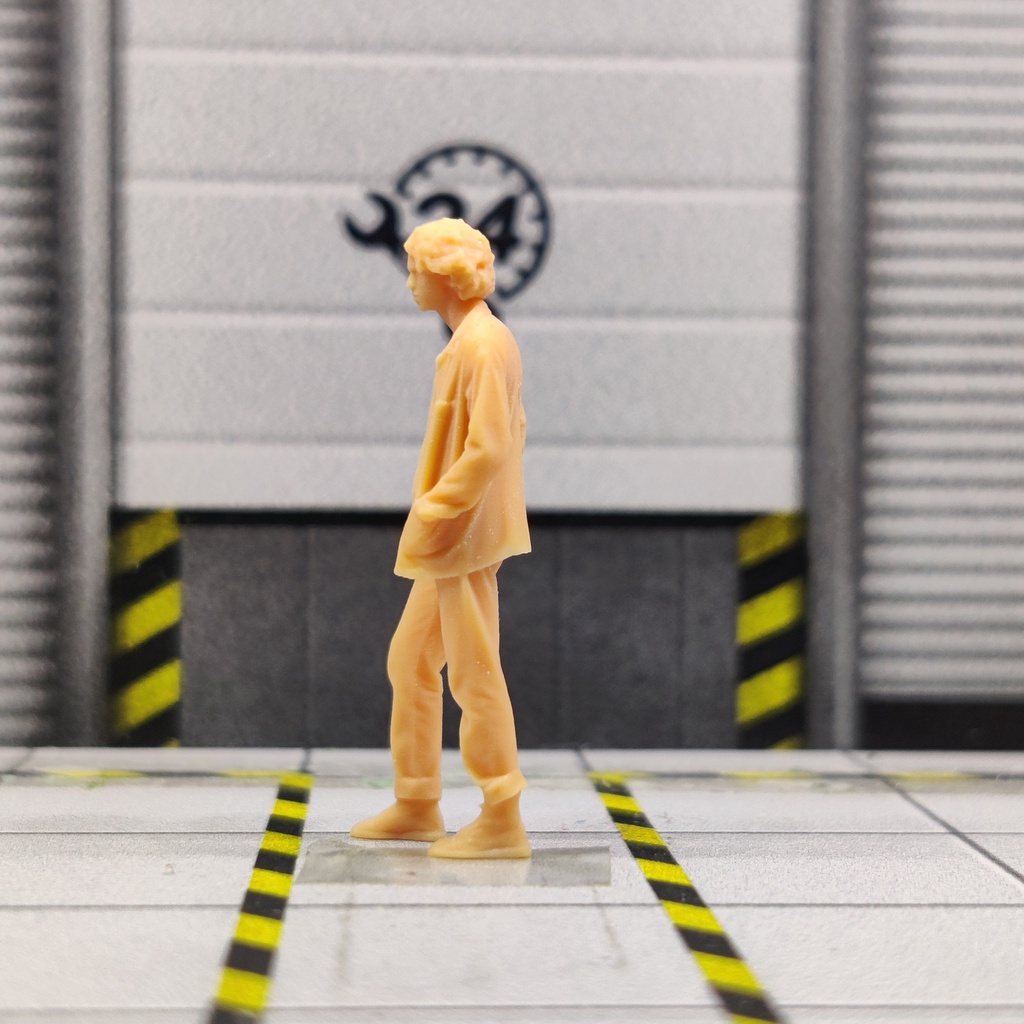 1/64 1/43 Schaal Model Hars Kunstenaar Art Onderzoek Kandidaat Jong Manuncolored Miniatuur Diorama Handgeschilderde T225