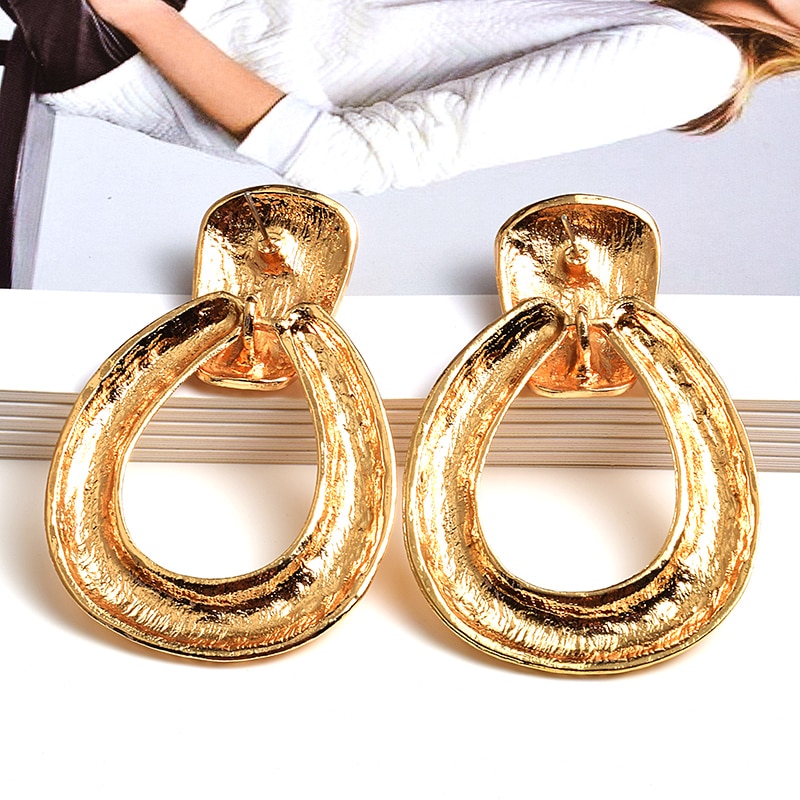 Guldmetal dråbeøreringe smykker tilbehør hængende dingle lange pendientes bijoux til kvinder jul