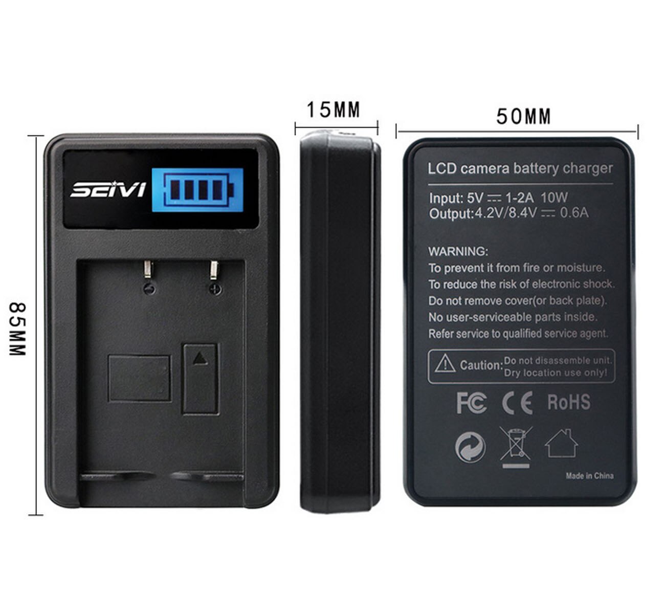 Battery Charger For Casio Exilim EX-ZR800 EX-ZR850 EX-ZR1000 EX-ZR1200 EX-ZR1500 EX-ZR5000 Digital Camera