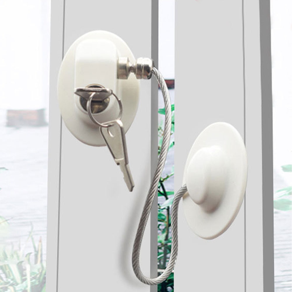 Cabinet 1 Key Refrigerator Door Freezer Window Lock Children Security Baby Safety Non Drilling Home Easy Install Restrictor