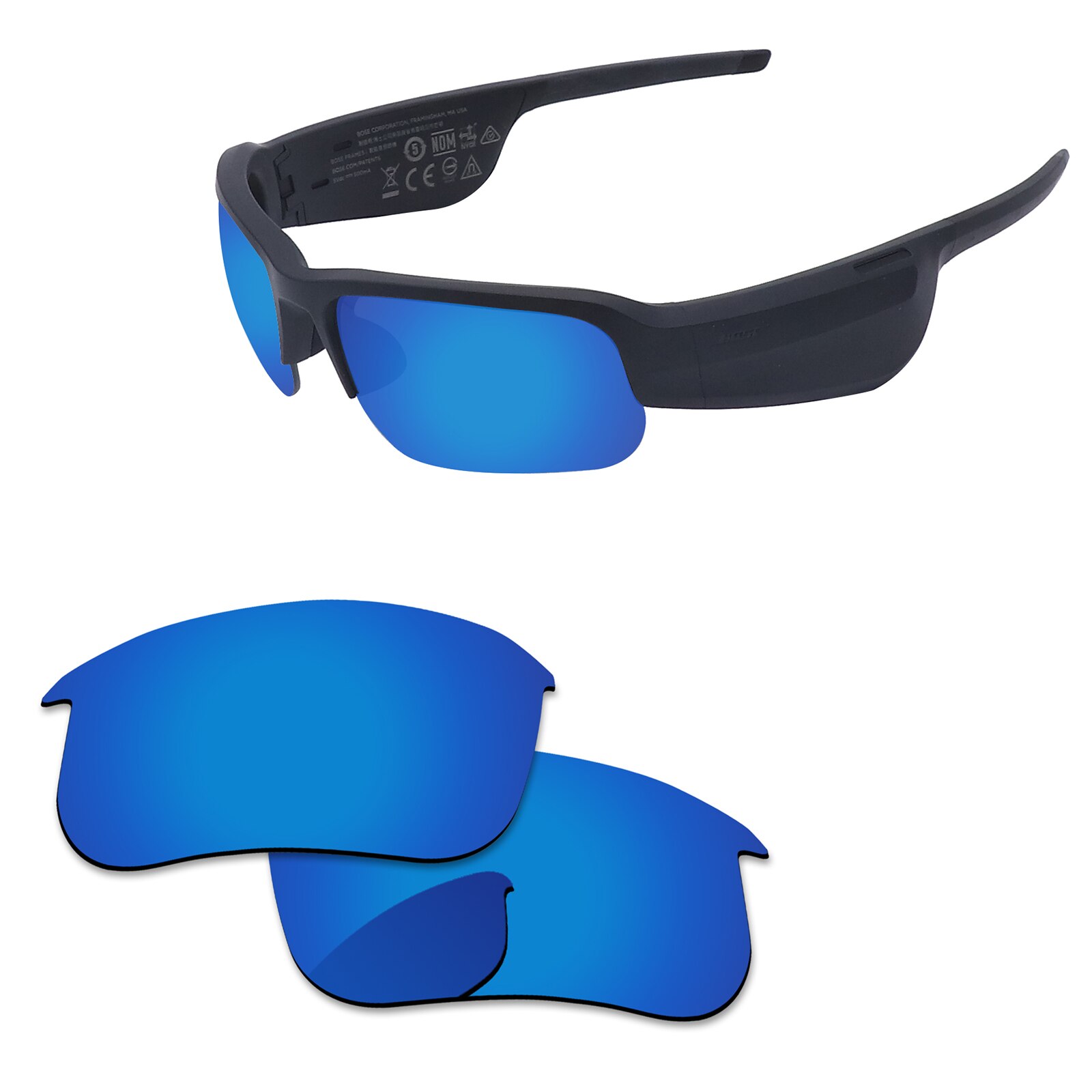 Alphax Replacement Lenses for Bose Tempo Sunglasses Polarized - Multiple Options: Deep Blue