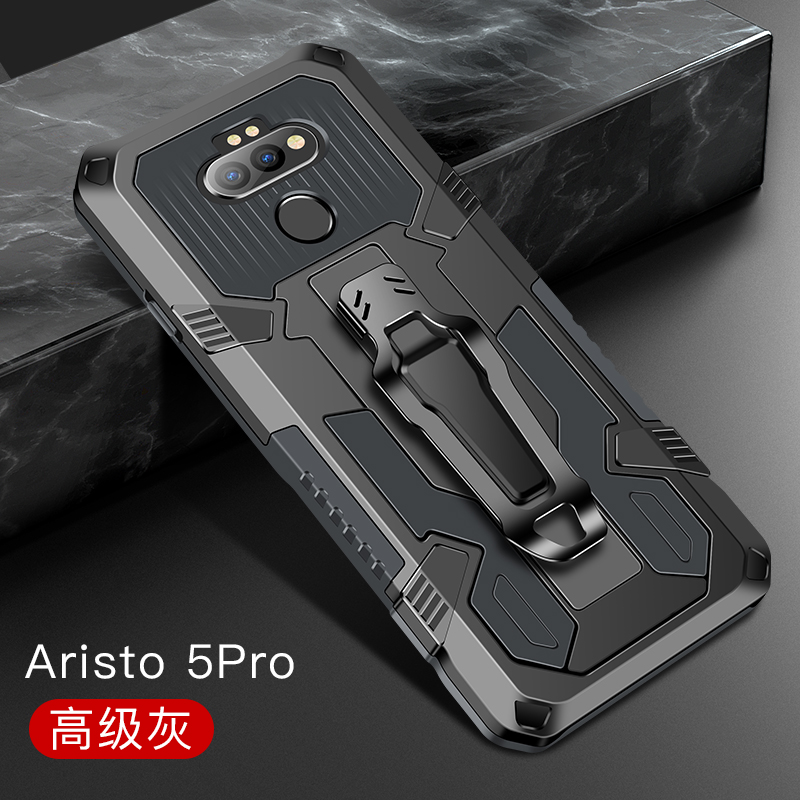 Armor Case For LG Aristro 5 Shockproof Belt Clip Holster Cover For LG Aristro 5 Pro Cover Caso Coque Fundas Capa LG Aristro 5Pro: For LG Aristro 5Pro / gray