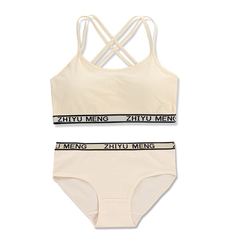 Young Girls Underwear Set Teenage Clothes Sport Training Bra Girls Bra and Panties Sets 8-16Y Sport Bra Set: 3