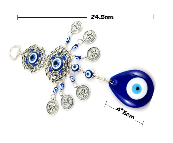 Pendentif œil bleu turc, amulette murale, porte-bonheur, décoration de la maison, artisanat