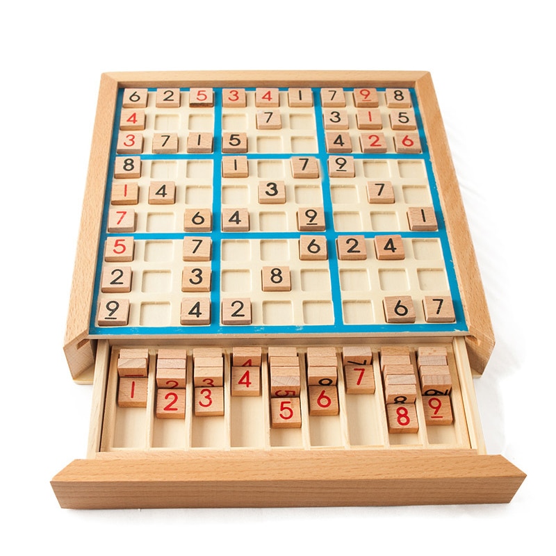 Sudoku en bois pour enfants, jeu d'échecs, plateau de jeu pour adulte, pensée logique, jouets éducatifs, pour enfants