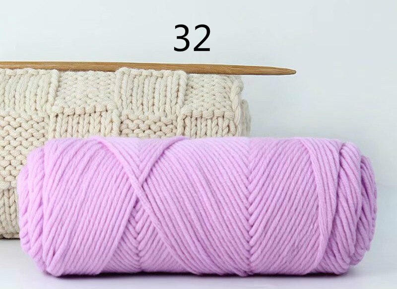 Lover's Cotton Wool Thread 8-ply Scarf Thread Milk Cotton Baby Thread Stick Needle Thread Thick Thread Poke Embroidery Thread: 32