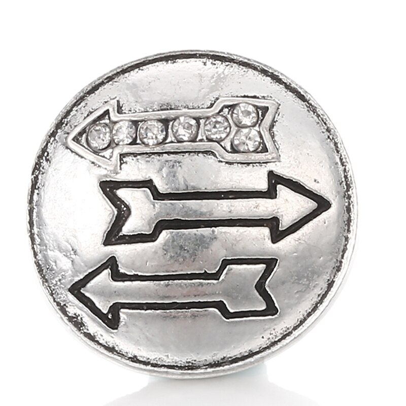 XH8027 Crystal 18mm cross hope believe arrow USA Metal Snap button fit snap jewelry DIY: Metal snap button04