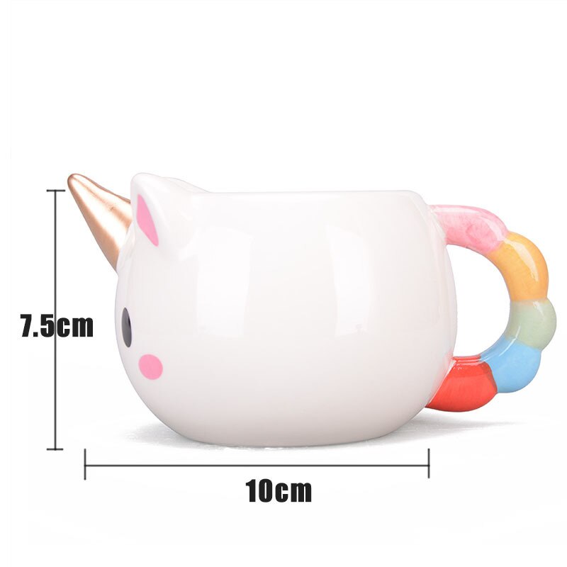 300ml 3d hrnček jednorožec keramický šálka na kávu a čaj roztomilý kreslený hrnček jednorožec novinka porcelánový pohár na mlieko do kancelárie