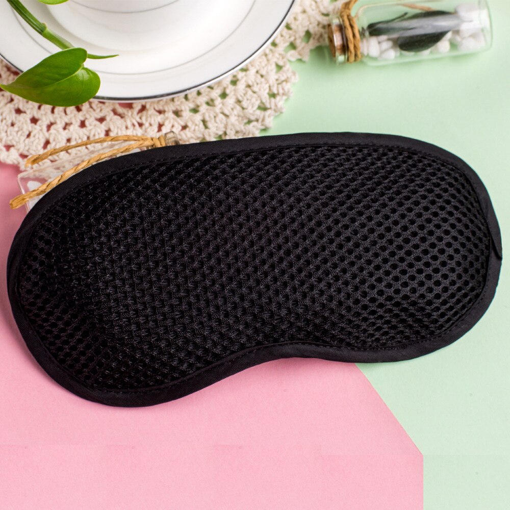Breathable Sleep Eye Mask For Traveling Cotton Shading Adjustable Sleeping Mask Comfortable Men Women Sleep Aid: Black