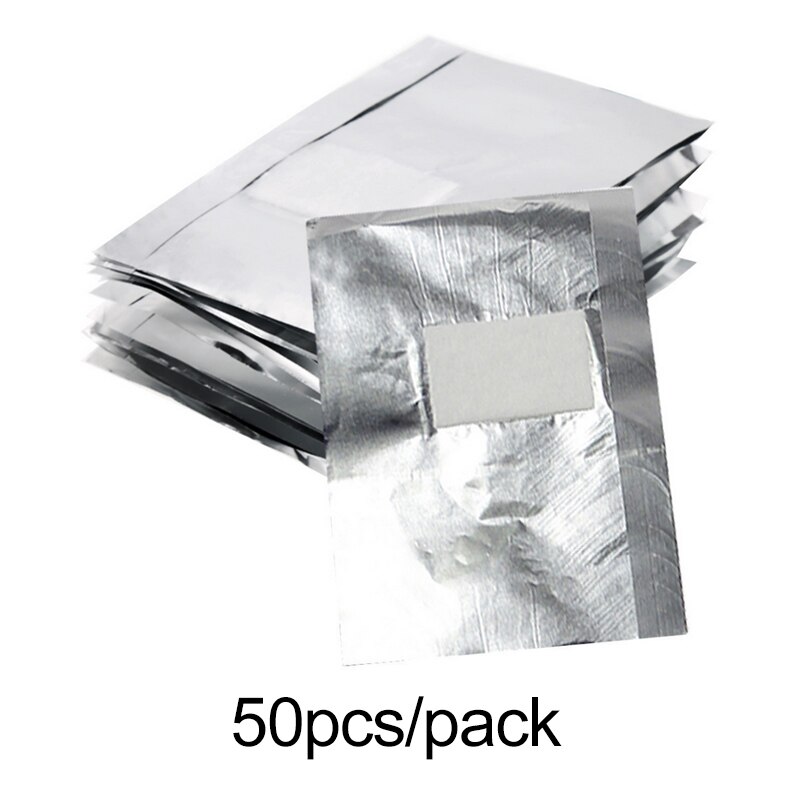 50 stuks Aluminium Remover Foil Wraps met Aceton Voor Gel Nagellak Art Losweken Acryl UV Nagellak Verwijderen