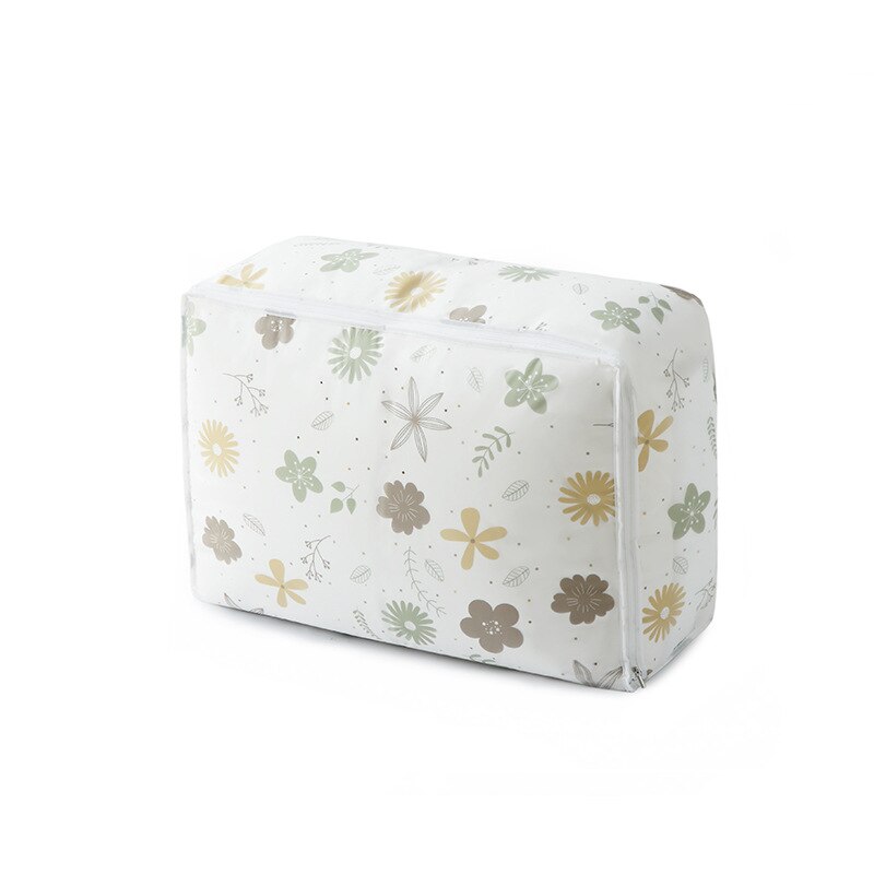 Large Capacity Quilt Storage Bag Travel Luggage Packing Bags Wardrobe Clothes Finishing Organizer Case Blanket Container 1 Piece: hua / 55x36x20cm