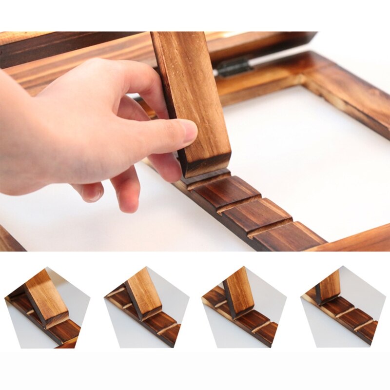 Soporte de escritorio para libros de cocina, sujetalibros para documentos, Retro, ajustable, para lectura