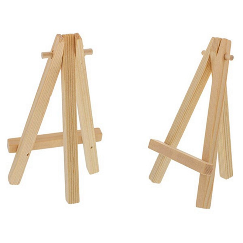 50 pièces enfants Mini chevalet en bois Art peinture support de carte présentoir dessin pour étudiant école artiste fournitures 16X9cm