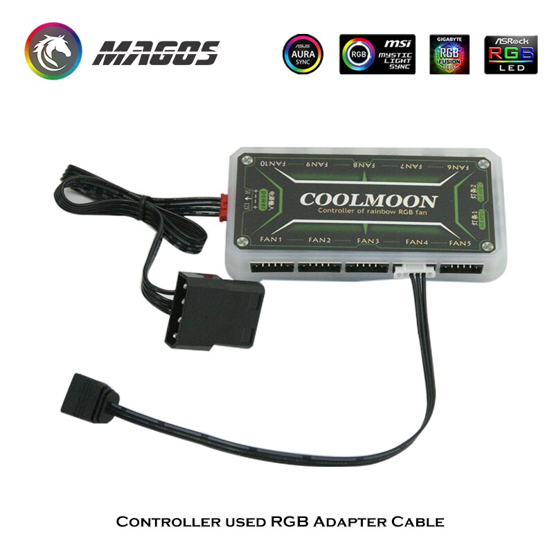 RGB Adapter Cable For Controller, Small 6Pin To 3Pin(4-1) PC Accessories