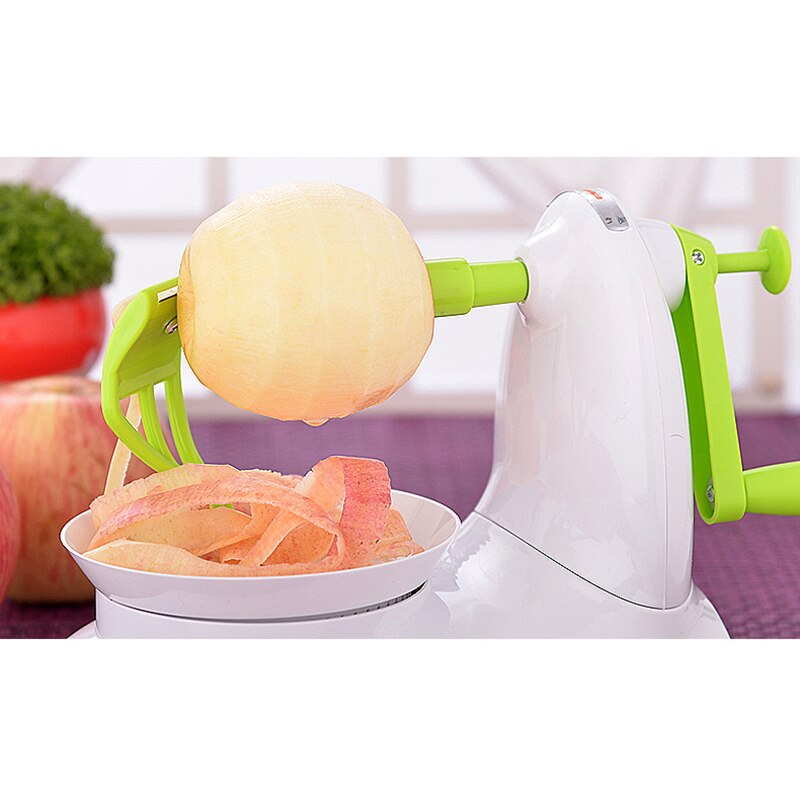 Pelador de frutas portátil, manivela de mano para pelador de manzanas, pelador, utensilios de cocina, utensilios Zesters ecológicos