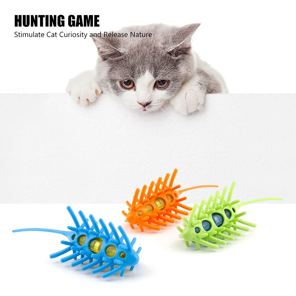 Souris électronique mobile à 360 ° pour chat, jouet interactif et automatique pour l&#39;intérieur, jeu de Rat et de chaton