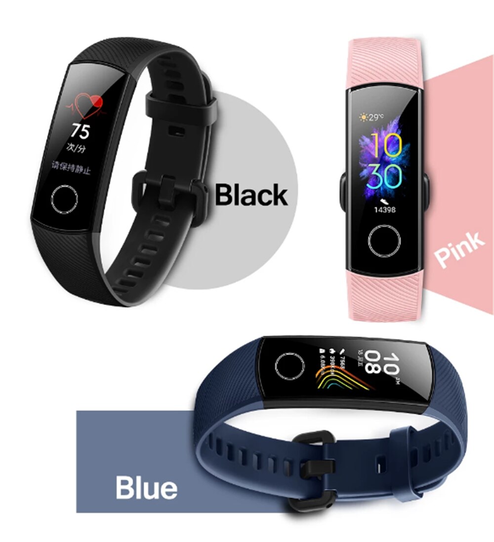 Original Huawei Honor Band 5 Smart Wirstband Blood Oxygen Touch Screen Swim Detect Fitness Tracker Heart Rate Sleep Bracelet