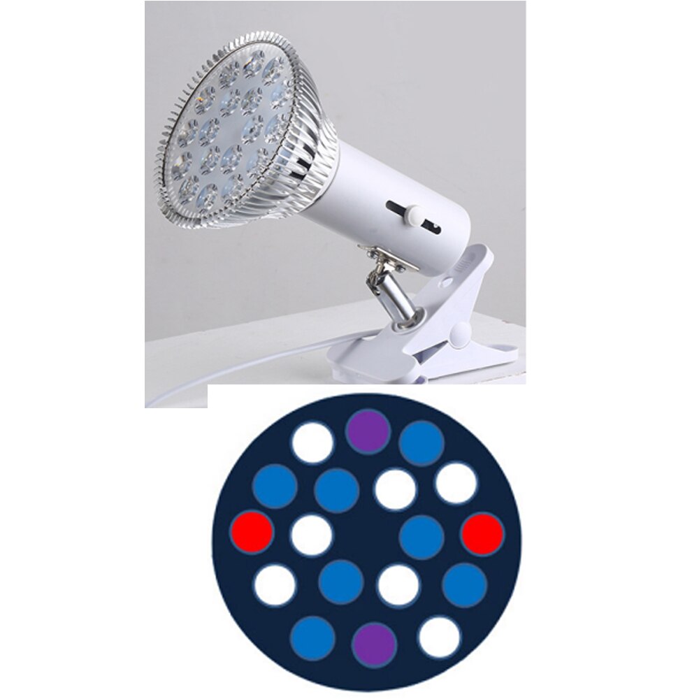 54W Aquarium LED Lighting E27 LED Coral Reef Aquarium Lights Full Spectrum PAR38 LED Light Aquarium Lamp Fixture: S18C-E27 Holder