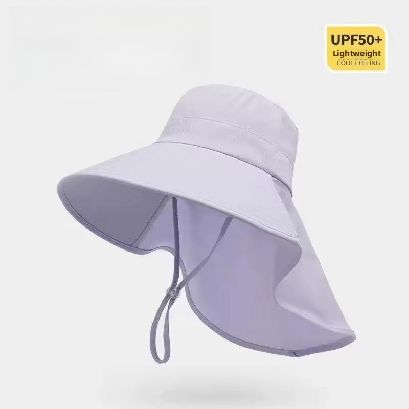 na wolnym powietrzu słońce wiaderko kapelusz dla kobiet Dziewczęcy kapelusz wędkarski Kapelusz z szerokim rondem i osłoną szyi 50+ UPF Ochrona safari czapka: Lawenda