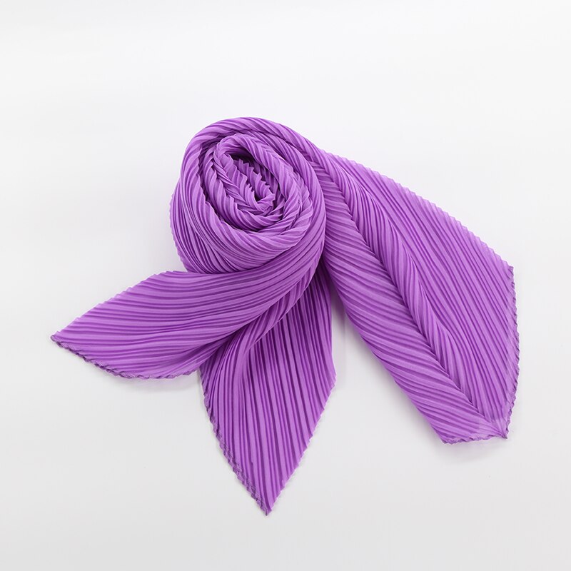 Zomer Vrouwen Effen Sjaal Zonnebrandcrème Sjaal Miyak Vouw Stijlvolle En Breed Winter Warm Geplooide Sjaal 14 Kleuren Beschikbaar gebonden: purple