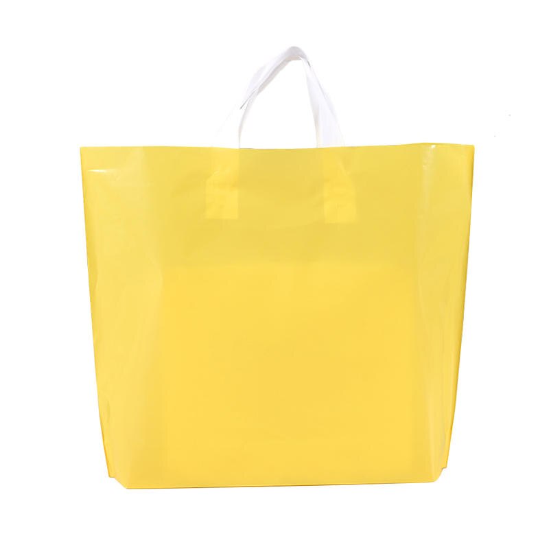 1 stk plastik vareposer med tøj indkøbsposer genanvendelige indkøbsposer poser tage ud poser: Gul