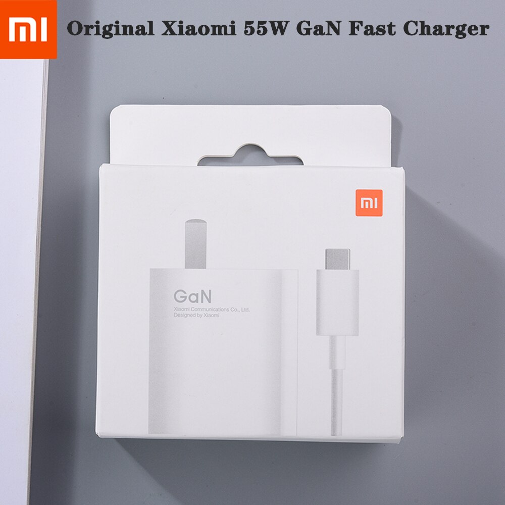 Original Xiaomi 55W GaN Fast Charger Mi 11 Pro 10T Lite 10S 5G Turbo Charge US Adapter 100cm USB Type C Cable For Redmi K40 Pro