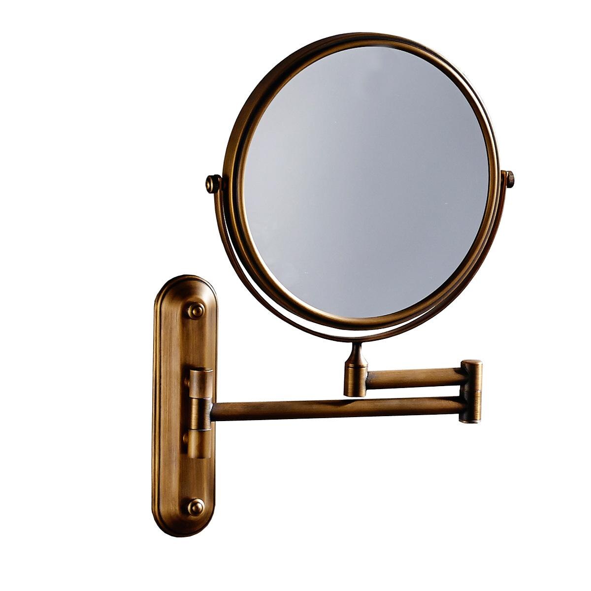 Baderoms tilbehør makeup speil bade speil antikk bronse veggmontert forstørrelsesglass bad speil bad