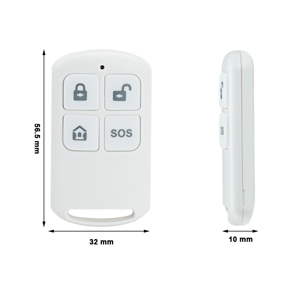 Awaywar Wireless Remote Control High-Performance Portable 4 Buttons Keychain For WIFI GSM Home Security Alarm System 433MHz