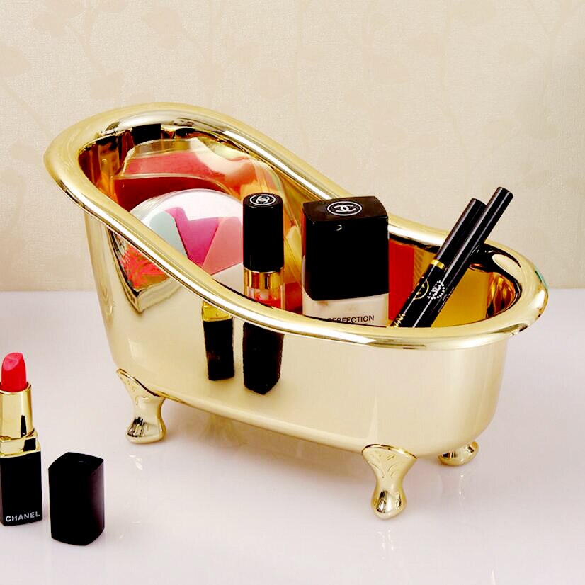 High Grade Accessories Bathroom Mini Bathtub White Soap Storage Box Toothbrush Toothpaste Induction Box Snack Storage Box D5