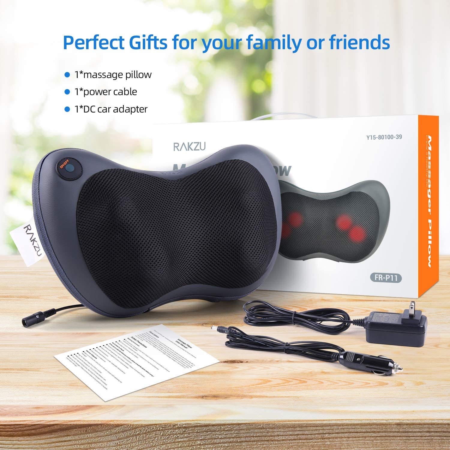 Papillon-masajeador eléctrico Shiatsu para cuello y espalda, con calor, para aliviar el dolor de espalda, para mamá/papá/mujeres/hombres