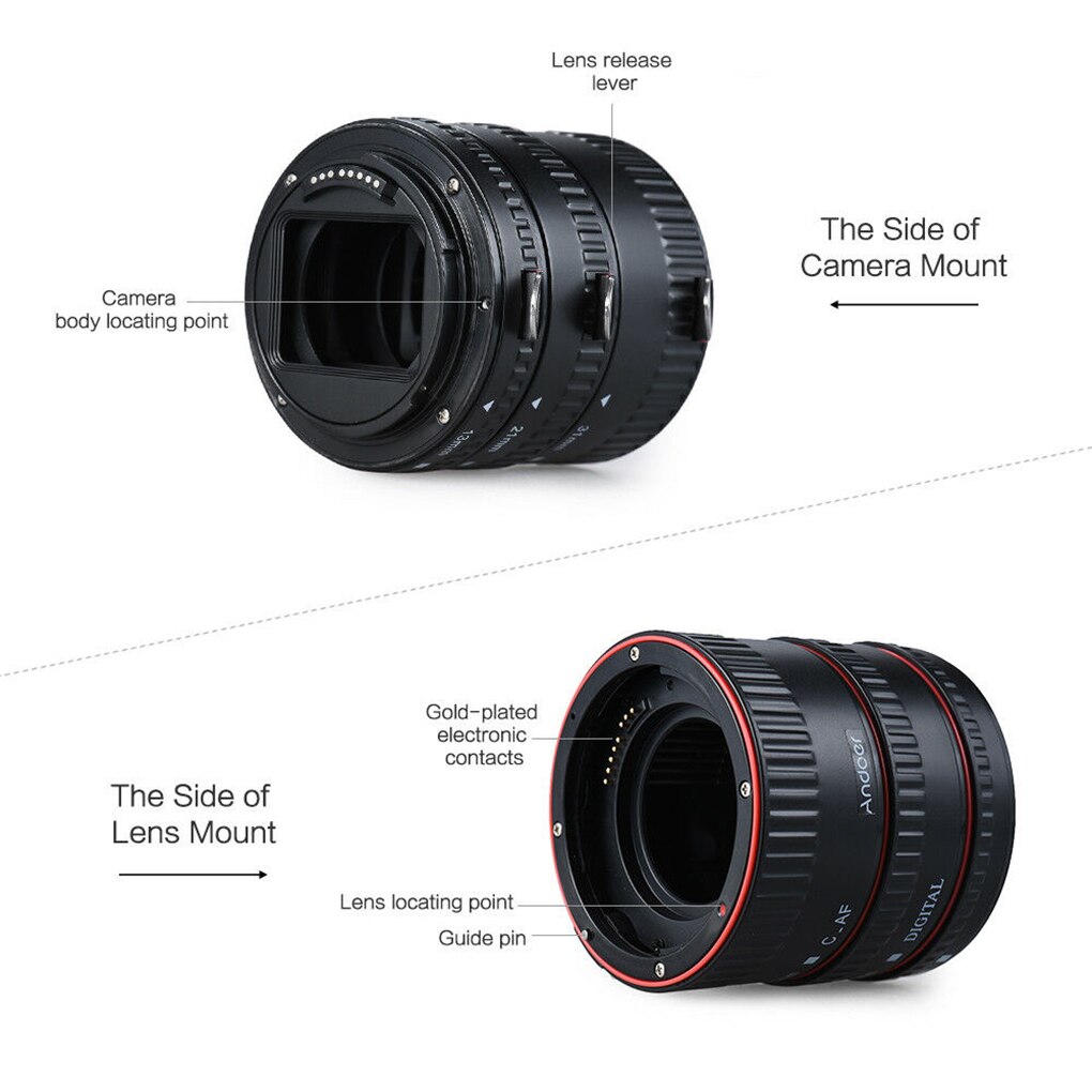 Replacement for Canon All EF & EF-S Camera Lens Adapter Auto Focus Macro Extension Tube/Ring Mount