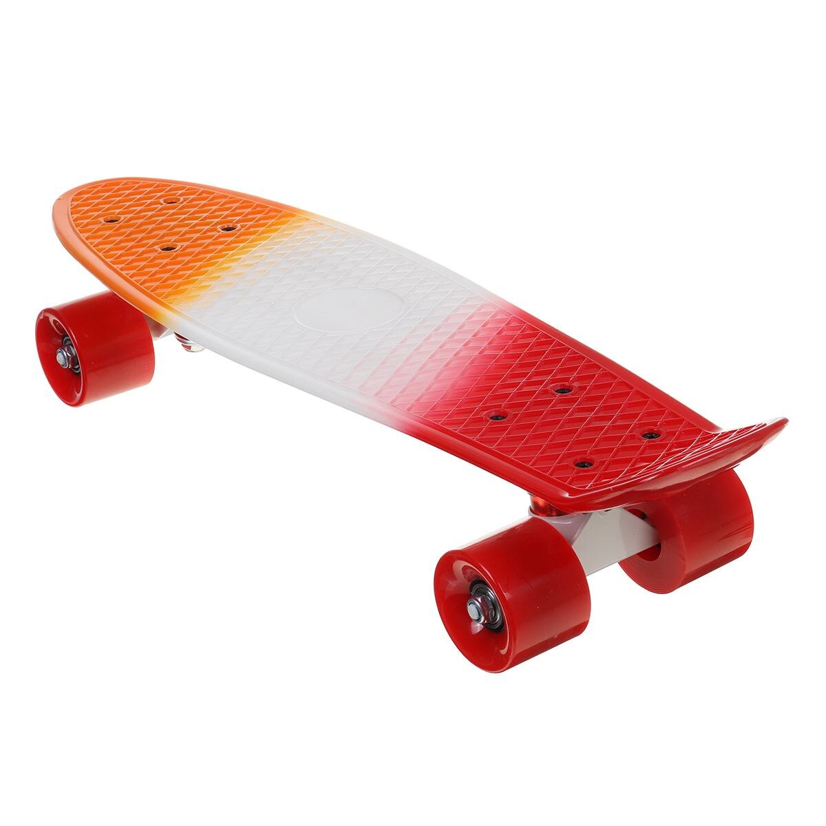 22Inch 4 Kleuren Plastic Mini Cruiser Skate Board Vis Board Kinderen Scooter Longboard Skateboards Retro Longboard Board Wiel