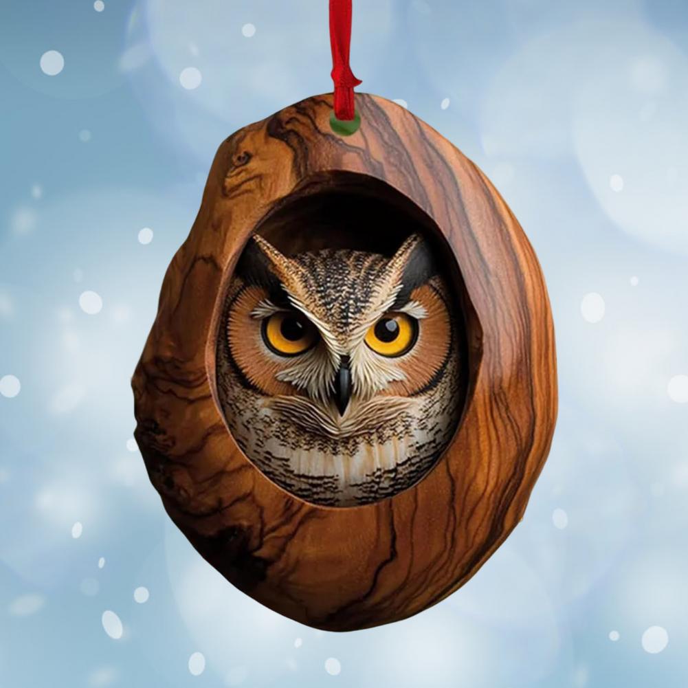 2D Christmas Ornaments Acrylic Cartoon Forest Acrylic Christmas Ornaments Seasonal Decor For Tree Ceiling Cute Pattern Keepsake