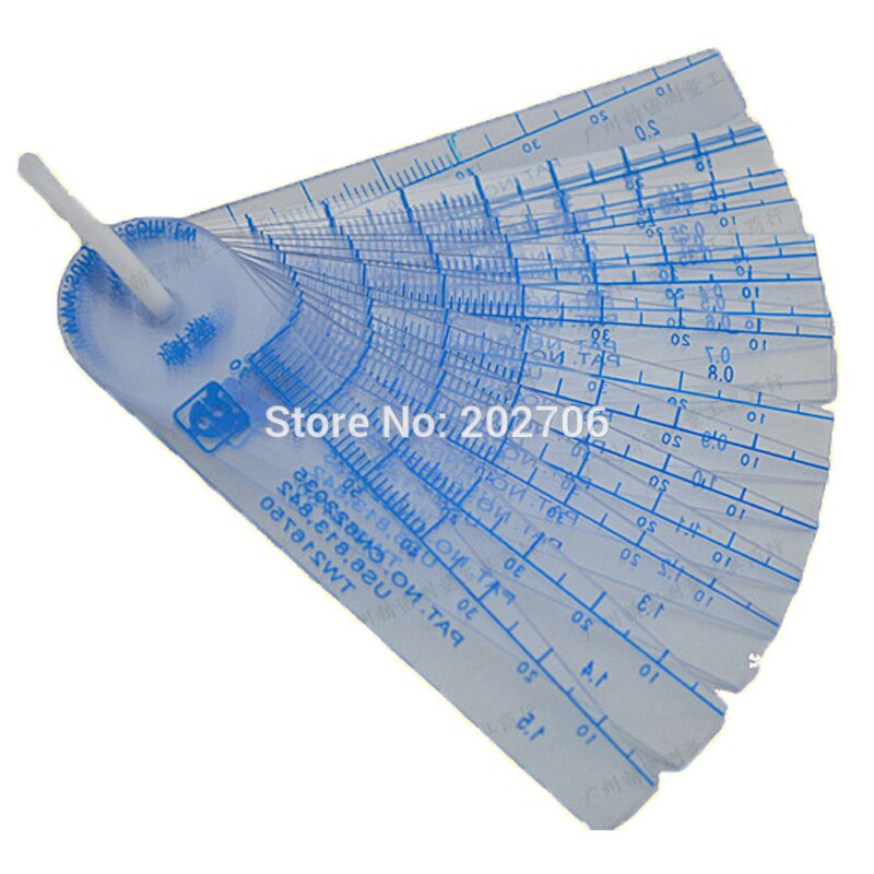 Jauge d&#39;épaisseur de bouchon en plastique, outil de mesure de remplissage d&#39;écart avec feuille en PVC, 0.05-1.5-2.0-3mm, 20 pièces (Taiwan)