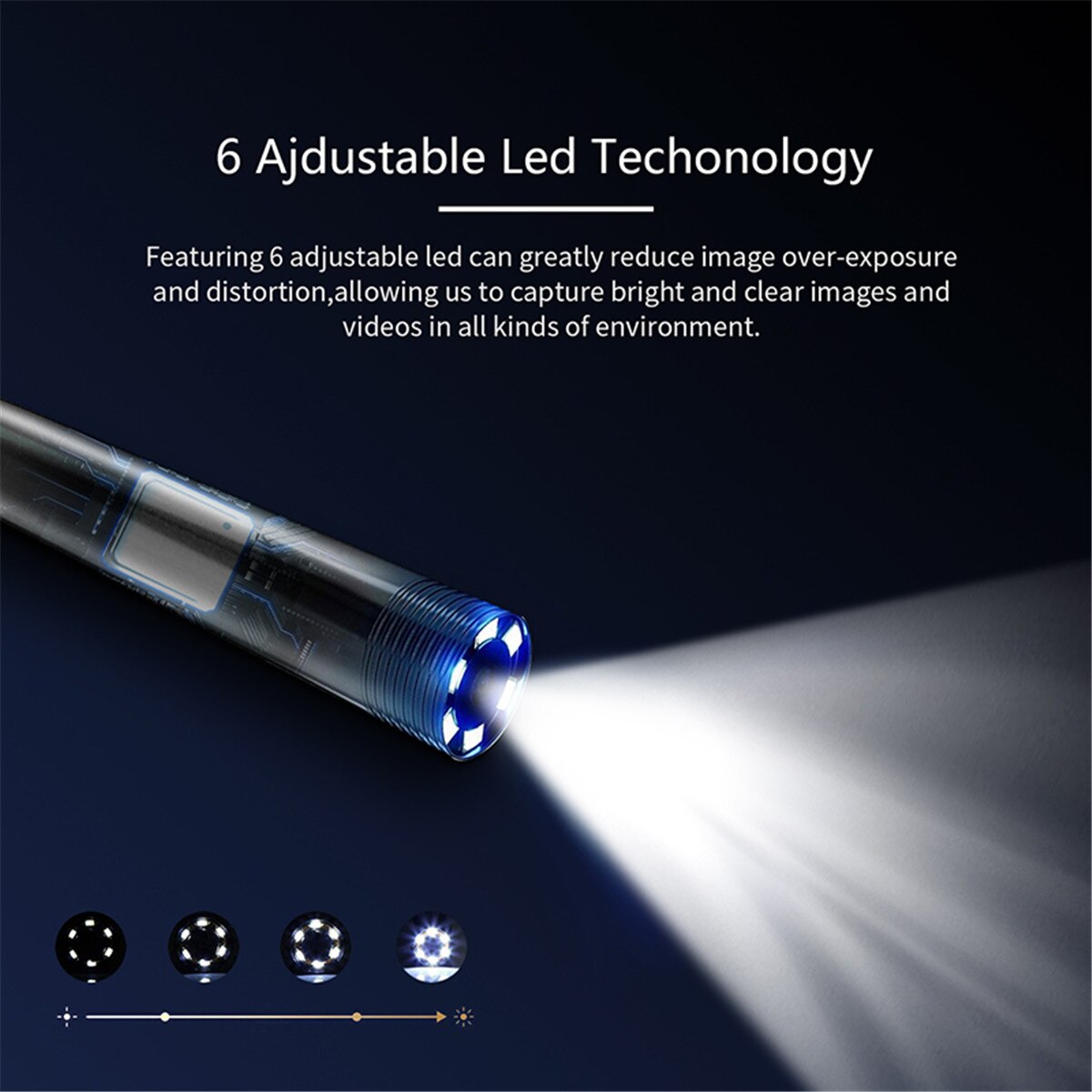 Sonic equipment France Sonic Technology Wifi-endoscoop met 5,5 mm OD LEDs