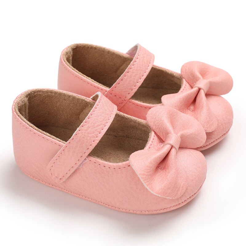 Focusnorm baby jente sko hvit blondere dåp pre-rullator 0-18 måneder sko først turgåere sko prinsesse sko: Rosa / 0-6 måneder