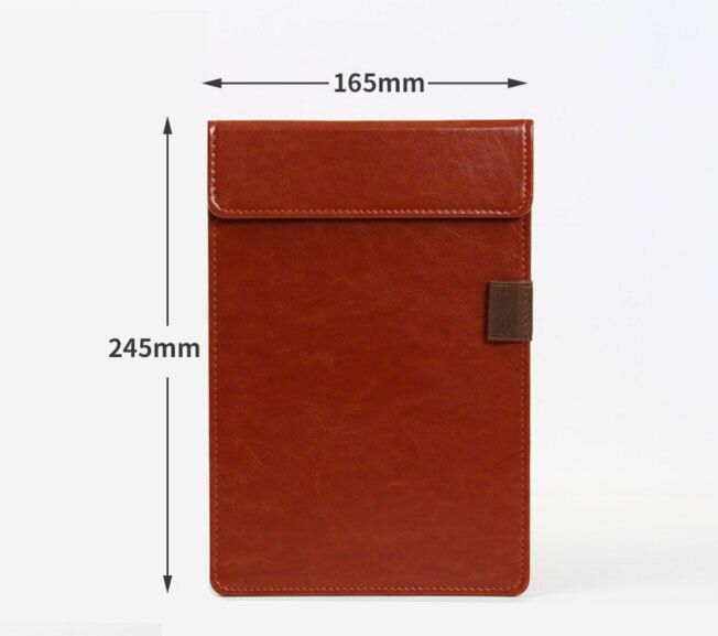 A4 A5 porte document de en cuir fichier dossier papier stockage bureau d'affaires fournitures de classement scolaire avec Insertion de stylo: S Brown