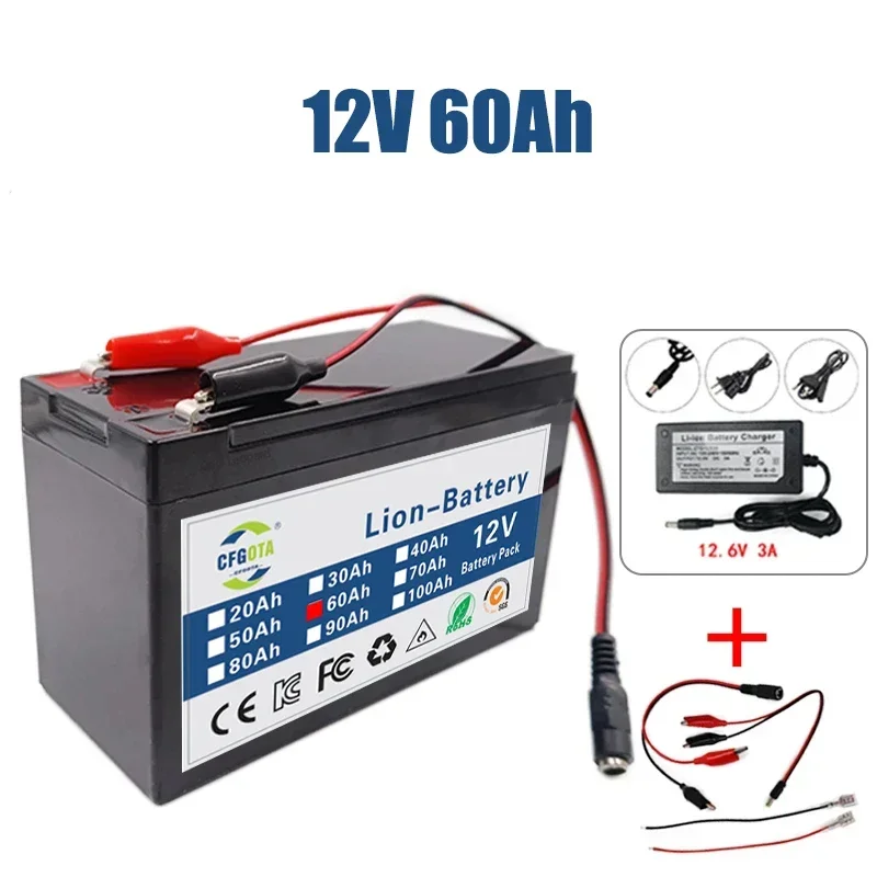 Batterie 12 V – supérieure pour une longue endurance dans l'énergie solaire et les applications de véhicules électriques BMS intégré: vert