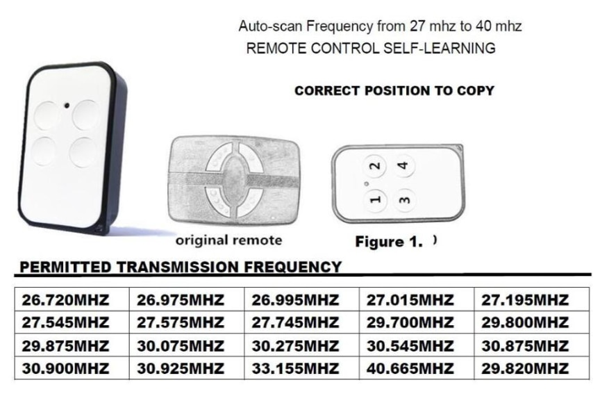 Für 27mhz fernbedienung duplikator für Garage tür Niedrigen Frequenz fernbedienung 40 mhz tor Garage befehl