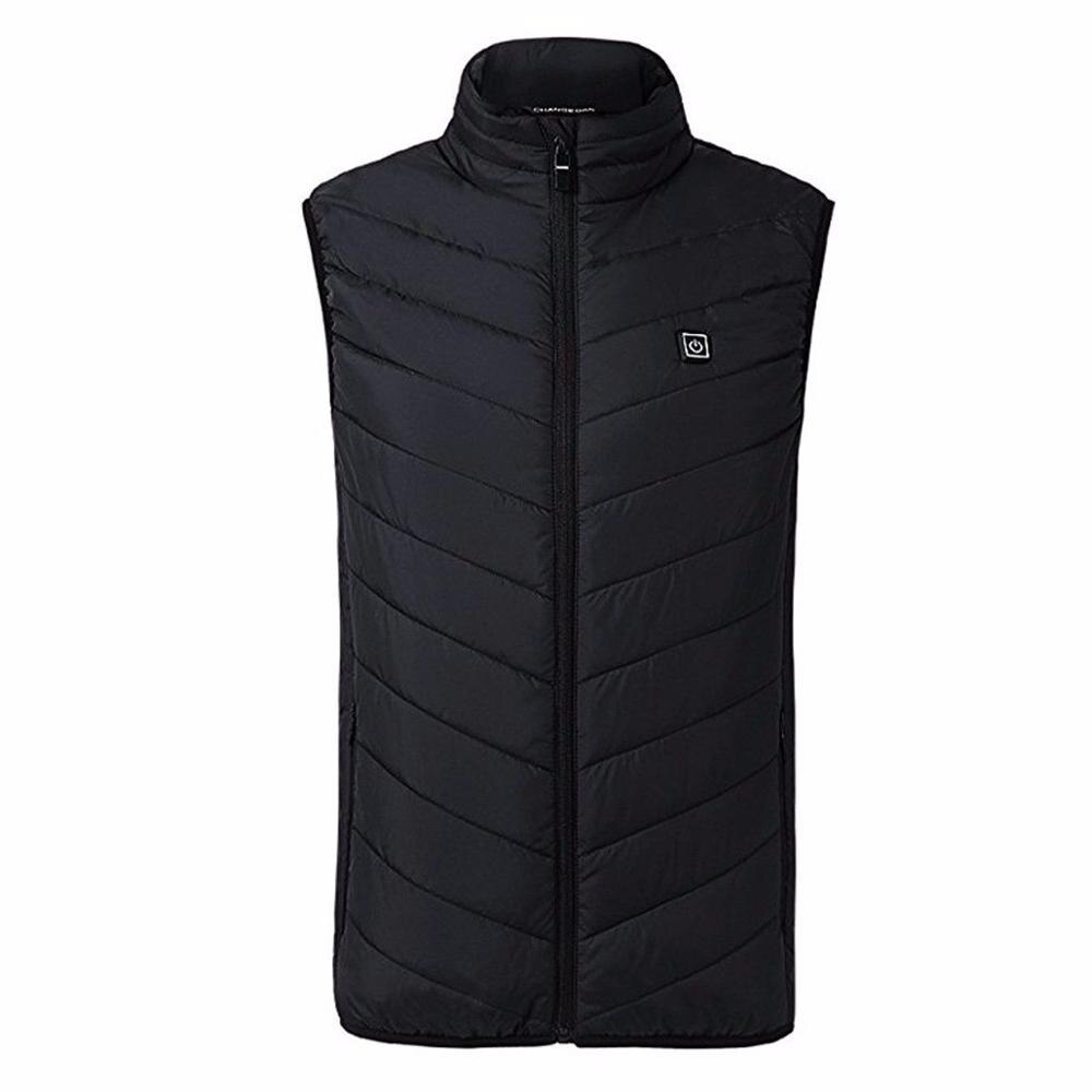 Riscaldamento Maglia Lavabile di Ricarica Usb Riscaldamento Caldo Della Maglia Flessibile Elettrico Abbigliamento Termico Gilet per Lo sport scarpe Da trekking: XL