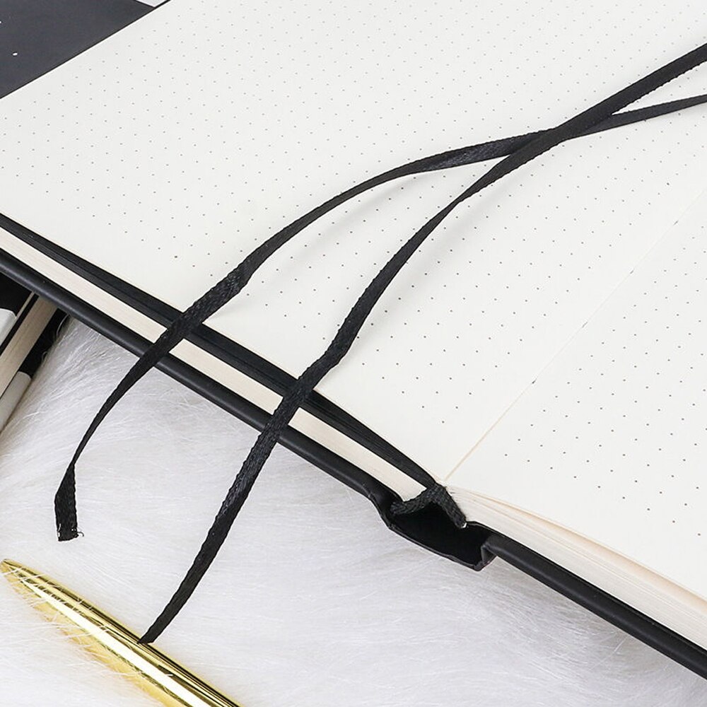 Simple Twelve Constellation A5 study Notebook Art Student Classroom Notepad Black Inner Core Dot Matrix Blank Lattice Book